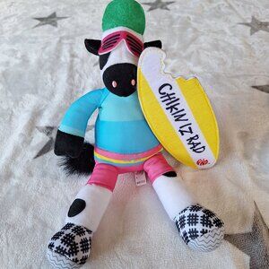 Chick-fil-A Cow Plush 10" Surfer 80's Retro Toy Summer 2022 Chikin Iz Rad Pink